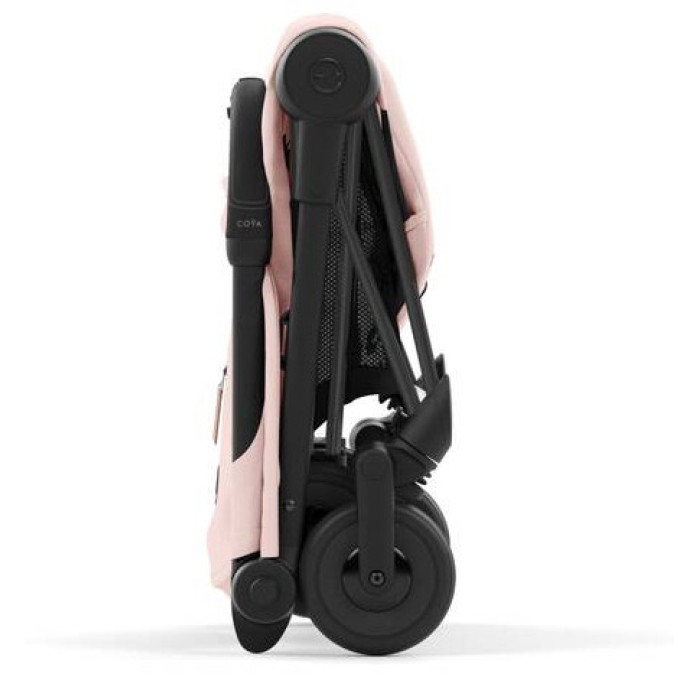 Cybex Coya Peach Pink frame matt black stroller