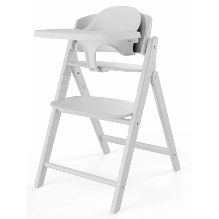 Cybex Click & Fold all white high chair 4 in 1
