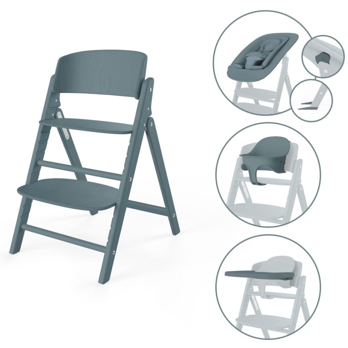 Cybex Click & Fold stone blue high chair 4 in 1
