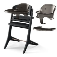 Cybex Lemo Platinum Black Wood high chair 3 in 1