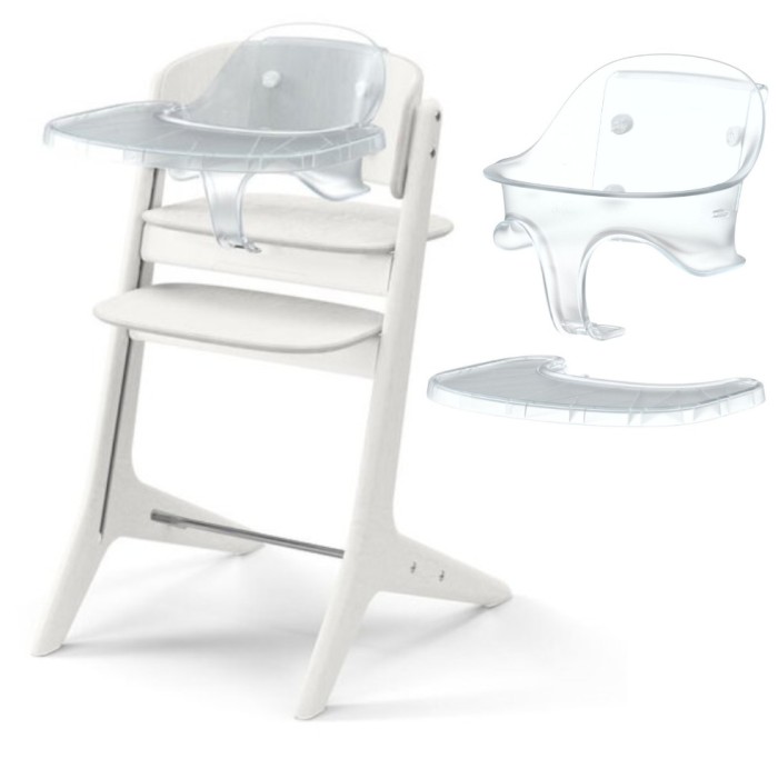 Cybex Lemo Platinum White Wood high chair 3 in 1