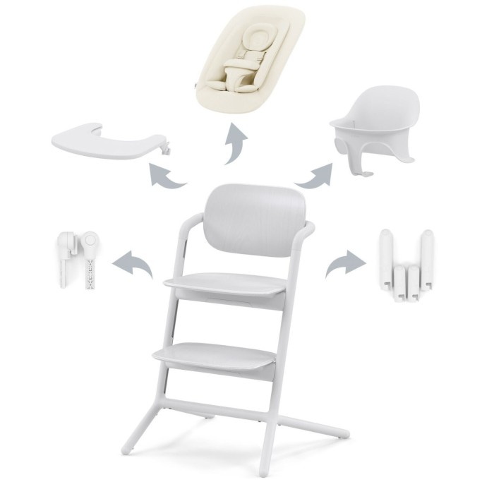 Cybex Lemo all white high chair 4 in 1
