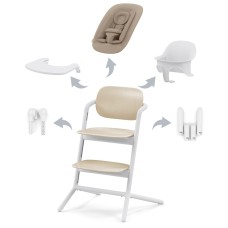 Cybex Lemo sand white стільчик для годування 4 в 1