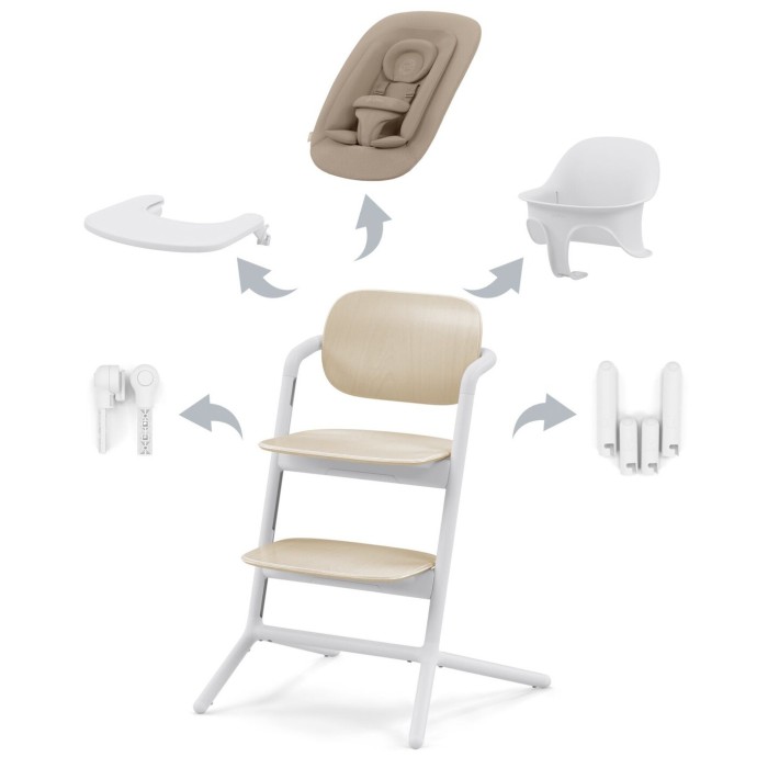 Cybex Lemo sand white high chair 4 in 1