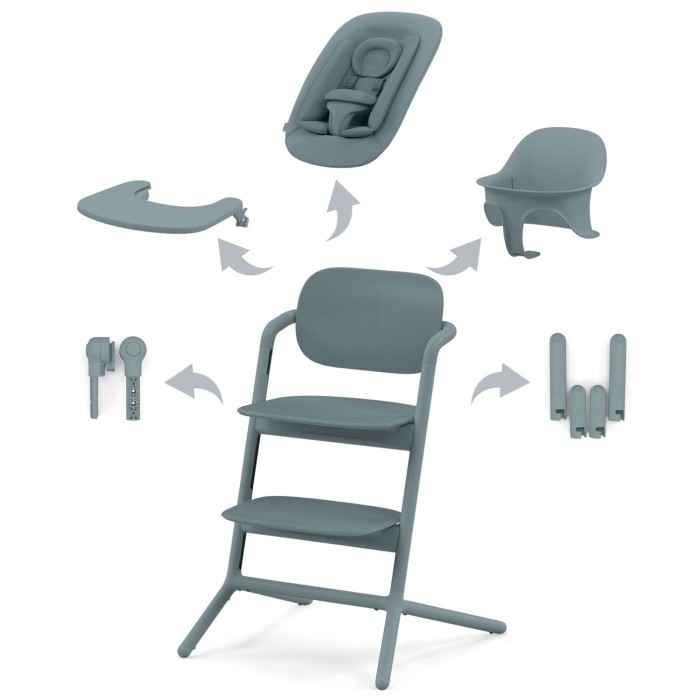 Cybex Lemo stone blue high chair 4 in 1