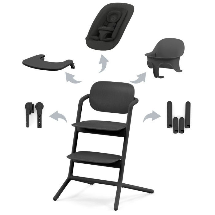 Cybex Lemo stunning black high chair 4 in 1