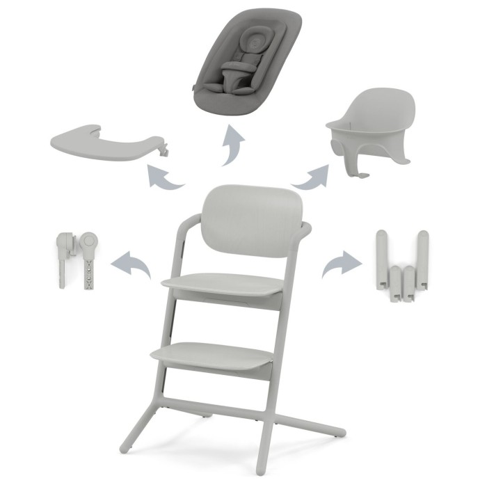 Cybex Lemo suede grey high chair 4 in 1