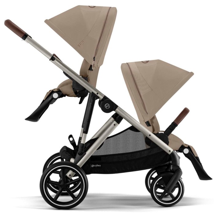 Cybex Gazelle S Almond Beige stroller for twins