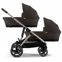 Cybex Gazelle S 2 in 1 Chocolate Brown stroller for twins