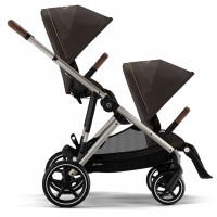 Cybex Gazelle S Chocolate Brown stroller for twins