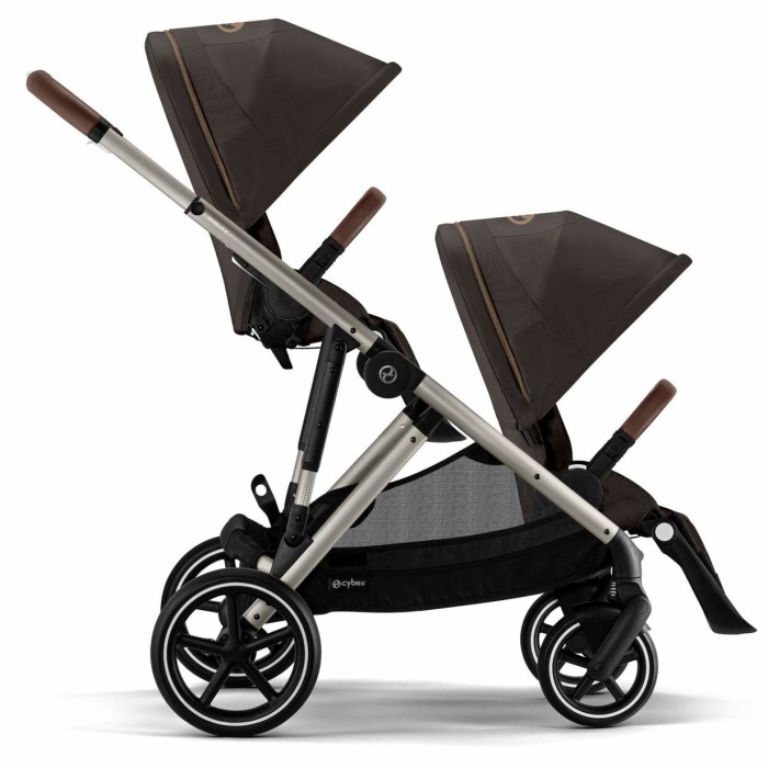 Cybex Gazelle S 2 in 1 Chocolate Brown stroller for twins