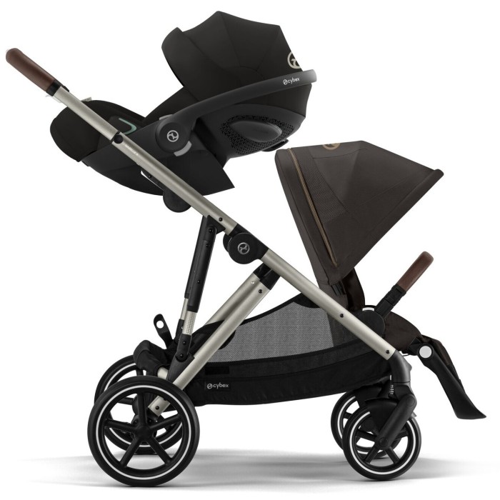 Cybex Gazelle S 2 in 1 Chocolate Brown stroller for twins