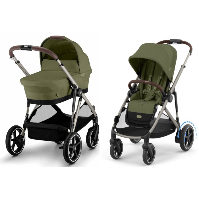 Stroller Cybex e-Gazelle S 2 in 1 Moss Green with electric drive