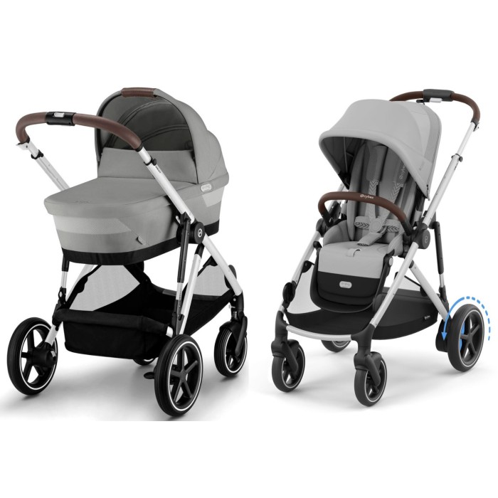 Stroller Cybex e-Gazelle S 2 in 1 Stone Grey with electric drive