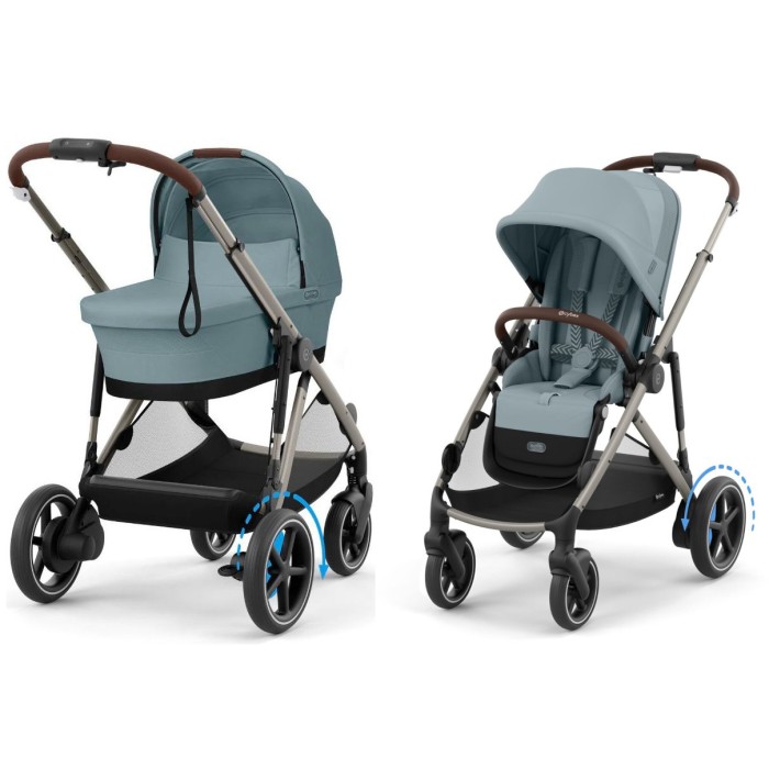 Stroller Cybex e-Gazelle S 2 in 1 Stormy Blue with electric drive