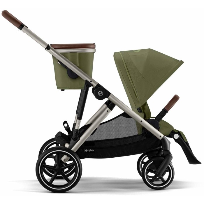 Cybex Gazelle S 2 in 1 Moss Green stroller for twins