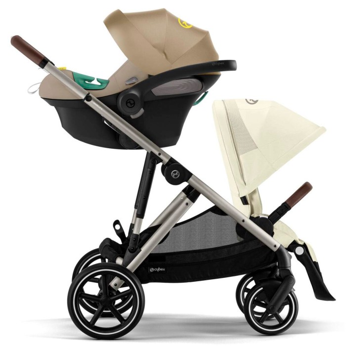 Cybex Gazelle S 2 in 1 Seashell Beige stroller for twins