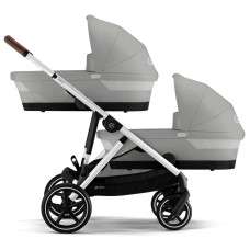 Cybex Gazelle S 2 in 1 Stone Grey stroller for twins