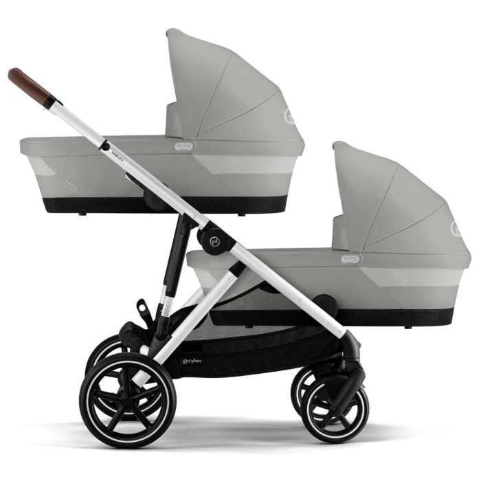 Cybex Gazelle S 2 in 1 Stone Grey stroller for twins