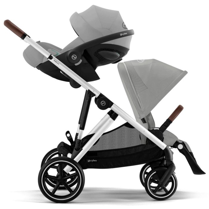 Cybex Gazelle S 2 in 1 Stone Grey stroller for twins