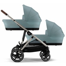 Cybex Gazelle S 2 in 1 Stormy Blue stroller for twins