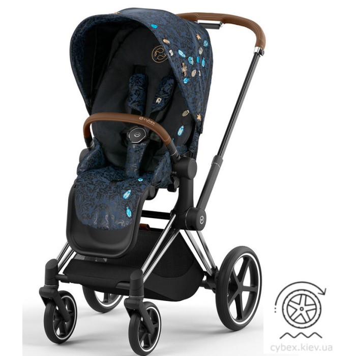 Коляска Cybex ePriam Jewels of Nature шасі Chrome Brown 4.0