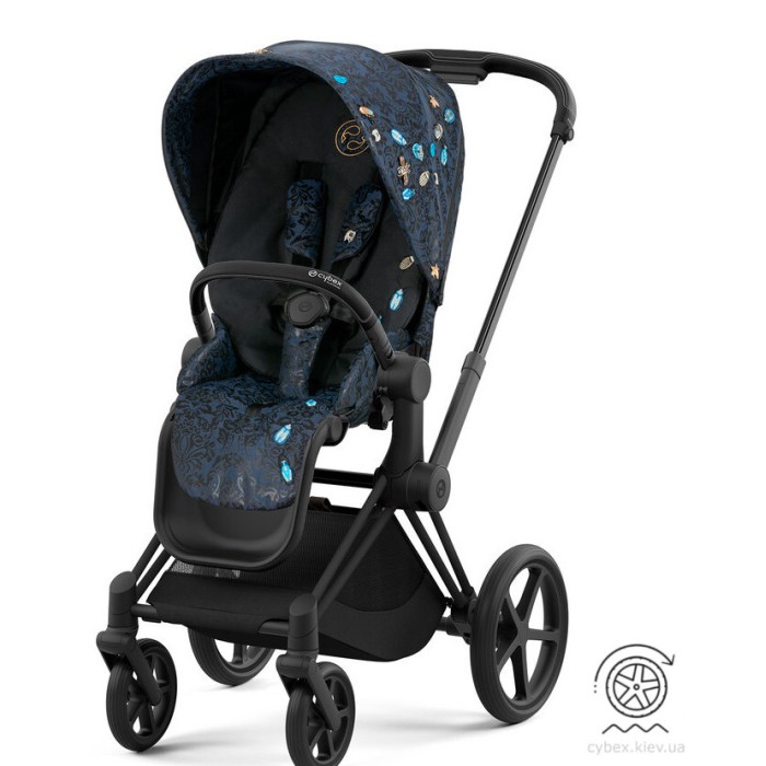 Коляска Cybex ePriam Jewels of Nature шасі Matt Black 4.0
