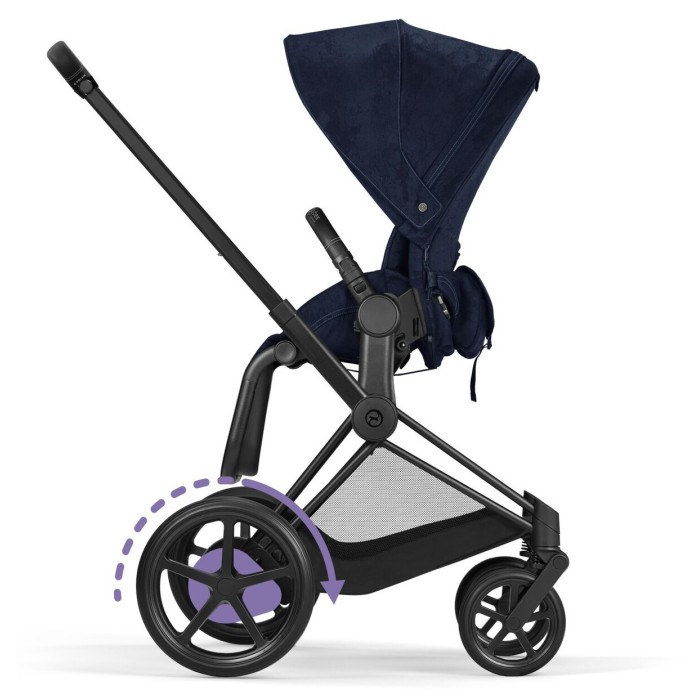 Коляска Cybex ePriam Rebellious Luxury з сумкою шасі Matt Black 4.0