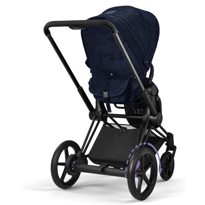 Коляска Cybex ePriam Rebellious Luxury з сумкою шасі Matt Black 4.0