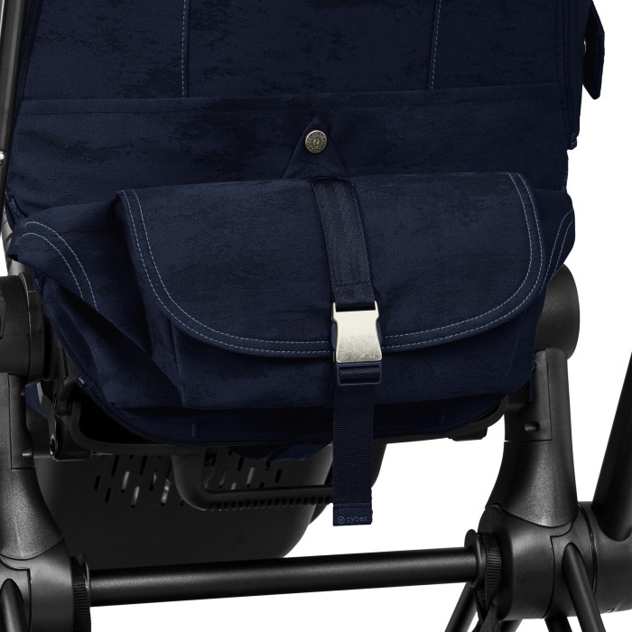 Коляска Cybex ePriam Rebellious Luxury з сумкою шасі Matt Black 4.0