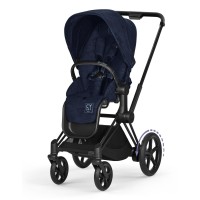 Коляска Cybex ePriam Rebellious Luxury з сумкою шасі Matt Black 4.0