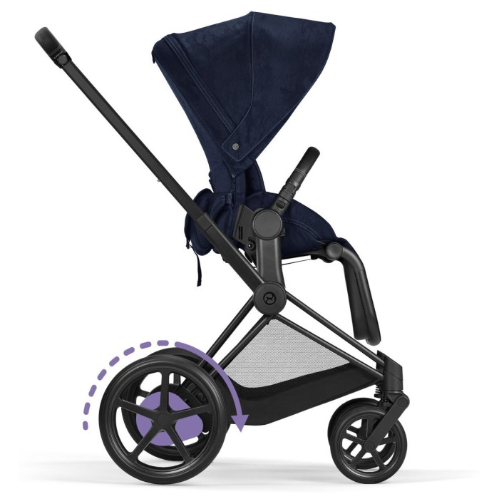 Коляска Cybex ePriam Rebellious Luxury з сумкою шасі Matt Black 4.0