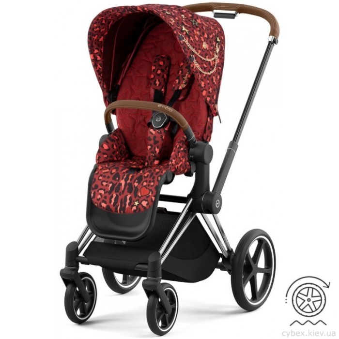 Stroller Cybex ePriam by Alec Voelkel Rockstar chassis Chrome Brown 4.0