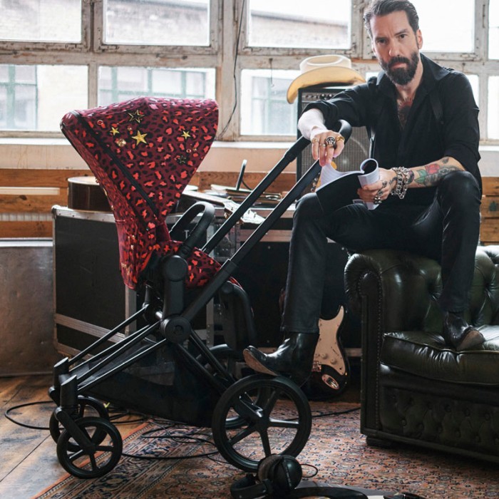 Stroller Cybex Priam Rockstar by Alec Voelkel chassis Chrome Brown 4.0