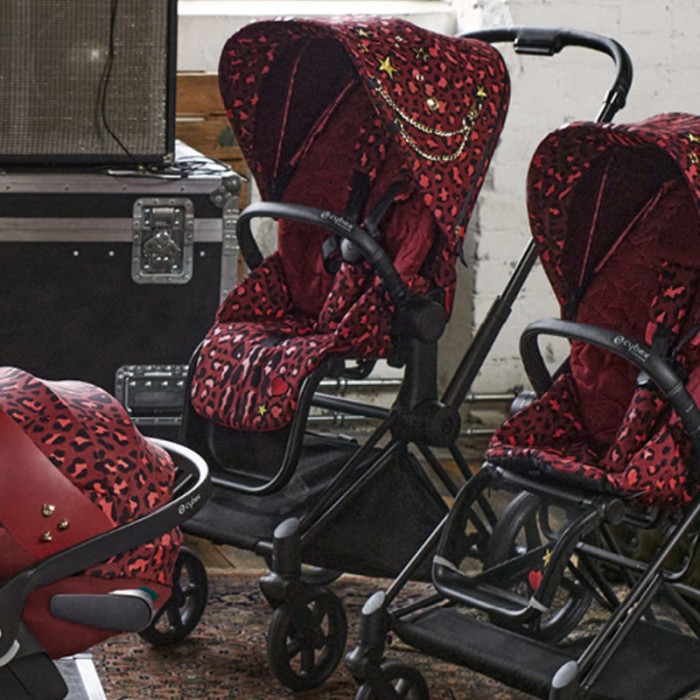 Stroller Cybex Priam Rockstar by Alec Voelkel chassis Chrome Brown 4.0