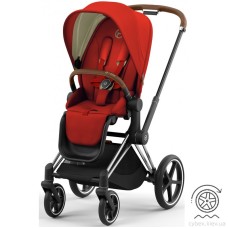 Коляска Cybex ePriam Autumn Gold шасі Chrome Brown 4.0