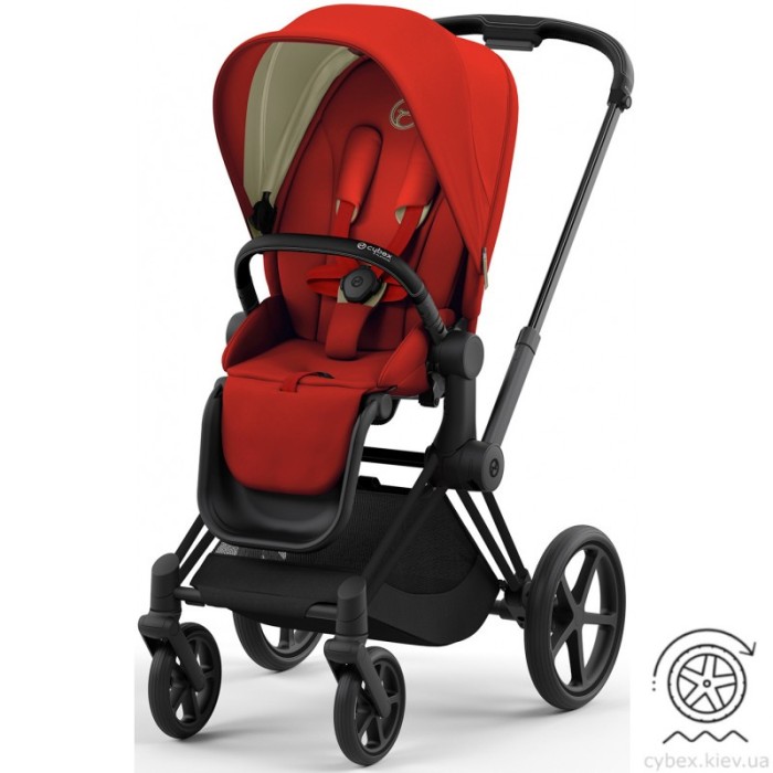 Коляска Cybex ePriam Autumn Gold шасі Matt Black 4.0