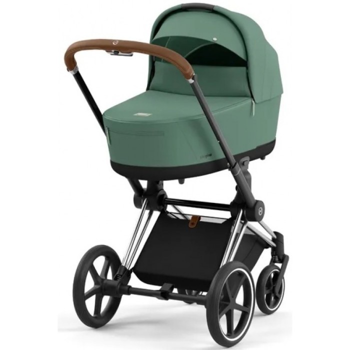 Cybex Priam 4.0 stroller 2 in 1 Leaf Green chassis Chrome Brown