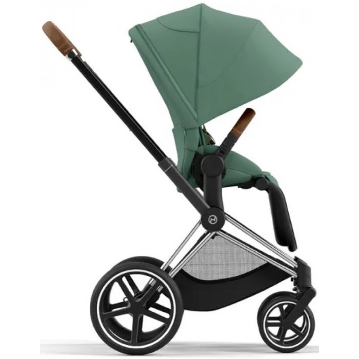 Stroller Cybex Priam Leaf Green chassis Chrome Brown 4.0