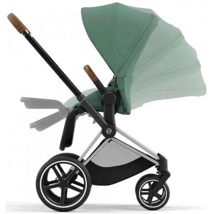 Stroller Cybex Priam Leaf Green chassis Chrome Brown 4.0