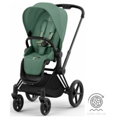 Коляска Cybex ePriam Leaf Green шасі Matt Black 4.0
