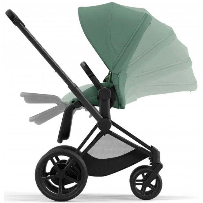 Stroller Cybex e-Priam 2 in 1 Leaf Green chassis Matt Black with electric drive