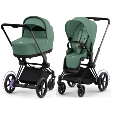 Stroller Cybex e-Priam 2 in 1 Leaf Green chassis Matt Black with electric drive