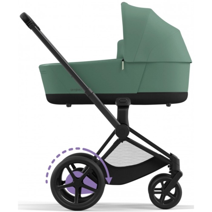 Stroller Cybex e-Priam 2 in 1 Leaf Green chassis Matt Black with electric drive