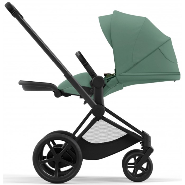 Stroller Cybex e-Priam 2 in 1 Leaf Green chassis Matt Black with electric drive