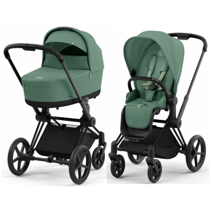 Cybex Priam 4.0 stroller 2 in 1 Leaf Green chassis Matt Black