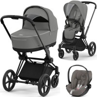 Cybex Priam 3 в 1 Mirage Grey шасі Matt Black 4.0 автокрісло Cloud plus