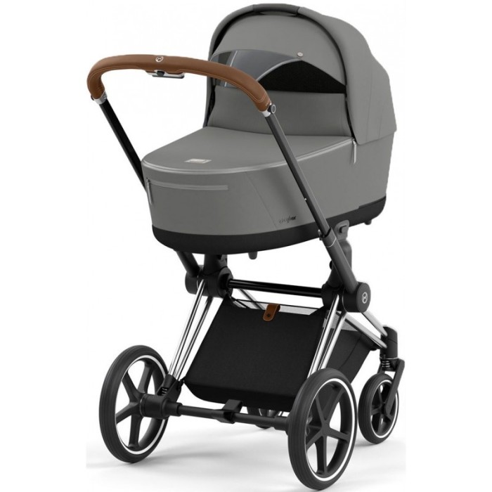 Cybex Priam 3 in 1 Mirage Grey chassis Chrome Brown 4.0 car seat Cloud plus