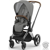 Коляска Cybex ePriam Mirage Grey шасі Chrome Brown 4.0