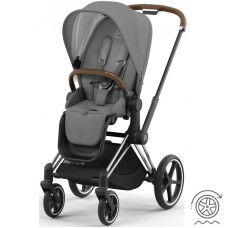 Коляска Cybex Priam Mirage Grey шасі Chrome Brown 4.0